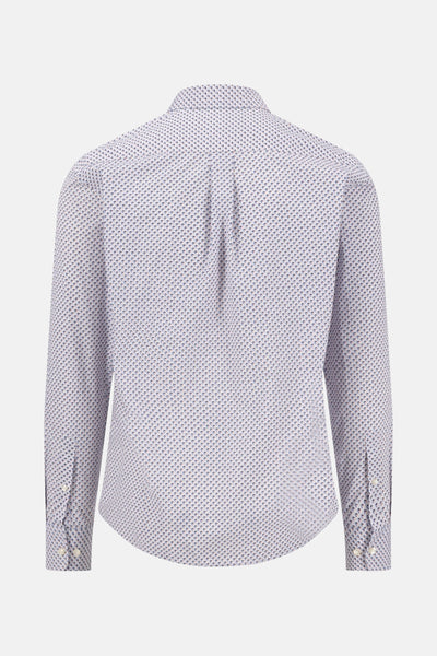 Chemise à manches longues multicolore de FYNCH-HATTON avec un motif géométrique all over vu de dos.