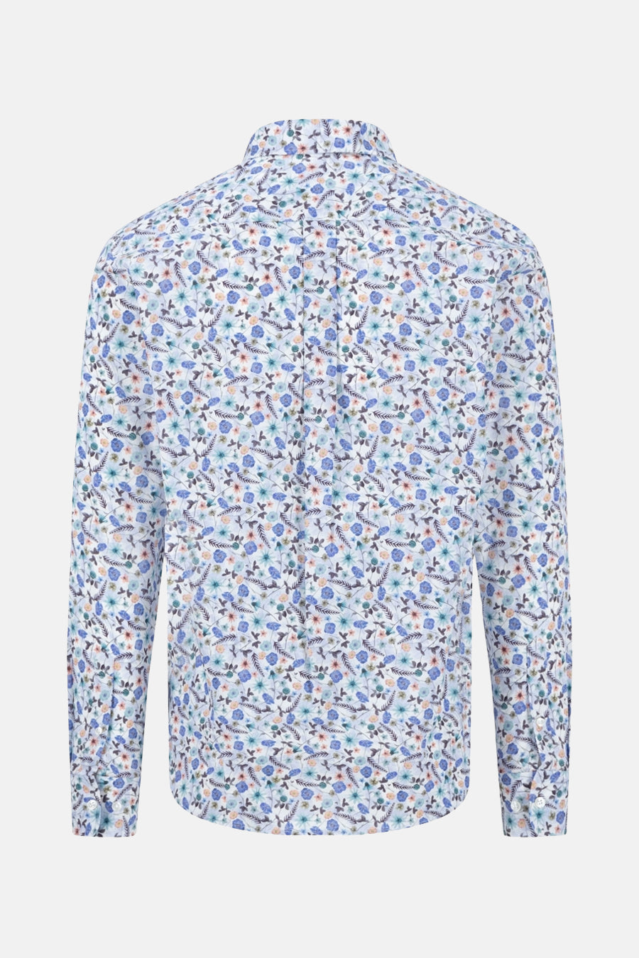 Chemise à manches longues multicolore de FYNCH-HATTON avec motif floral sur fond blanc.
