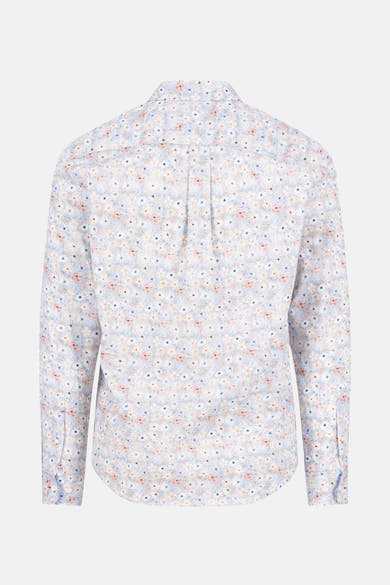 Multikleurig overhemd met lange mouwen van FYNCH-HATTON met een all-over bloemenprint, achterzijde.