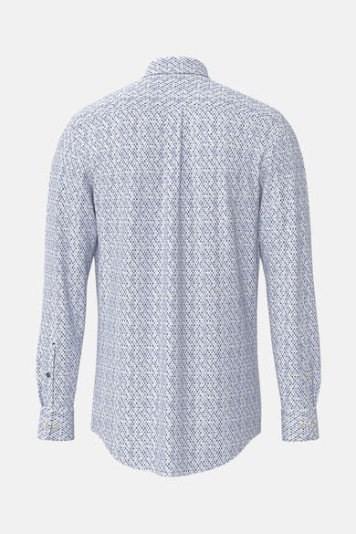 Multikleurig overhemd met lange mouwen van FYNCH-HATTON met een all-over ruitpatroon.