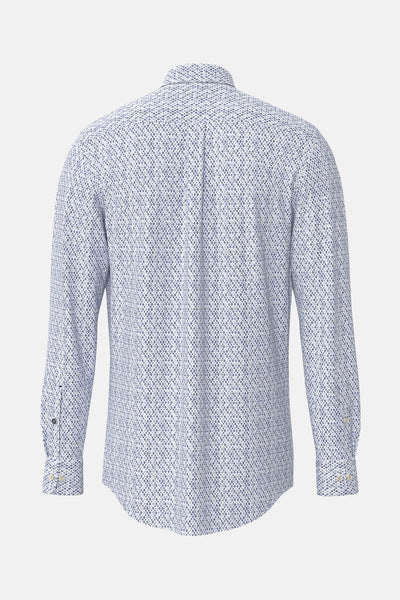 Chemise à manches longues multicolore de FYNCH-HATTON avec un motif losanges sur l'ensemble.