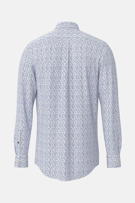 Multikleurig overhemd met lange mouwen van FYNCH-HATTON met een all-over ruitpatroon.
