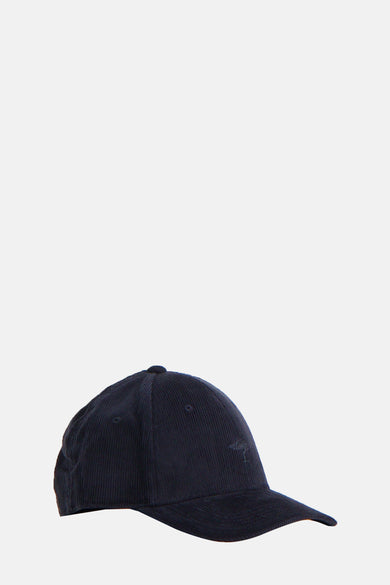 Casquette bleu marine en velours côtelé de FYNCH-HATTON avec logo discret sur le devant