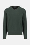 Pull à col en V - Vert