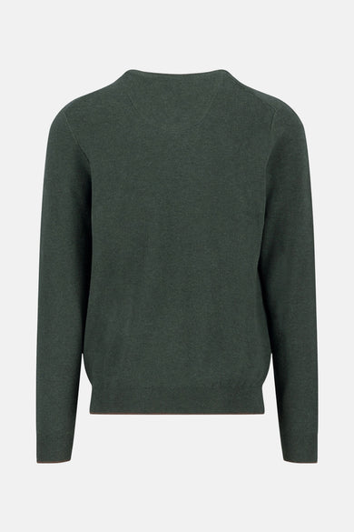 Pull à col en V - Vert