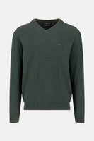 Pull à col en V - Vert