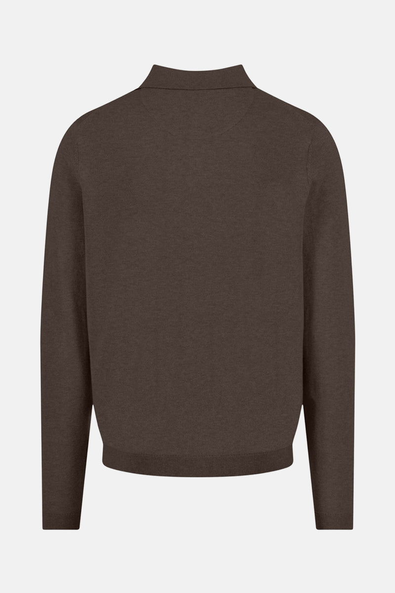 Pull met rolkraag - bruin