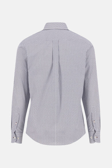 Multikleuren overhemd met lange mouwen van FYNCH-HATTON, all-over patroon en plooien op de rug.