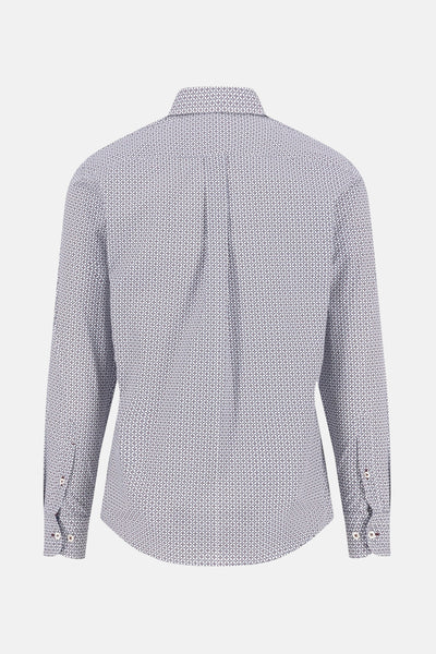 Chemise à manches longues multicolore de FYNCH-HATTON, motif all over et plis au dos.