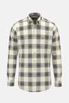 Chemise à manches longues multicolore de FYNCH-HATTON avec motif à carreaux et poche poitrine.