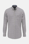 Multikleurig overhemd met lange mouwen van FYNCH-HATTON met een all-over geometrisch patroon, achterzijde.