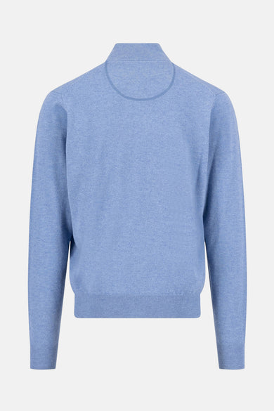 Gilet bleu de FYNCH-HATTON, vue arrière sur fond uni.