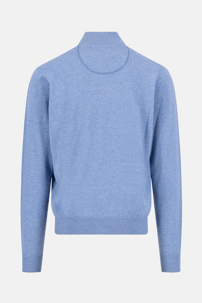 Gilet bleu de FYNCH-HATTON, vue arrière sur fond uni.