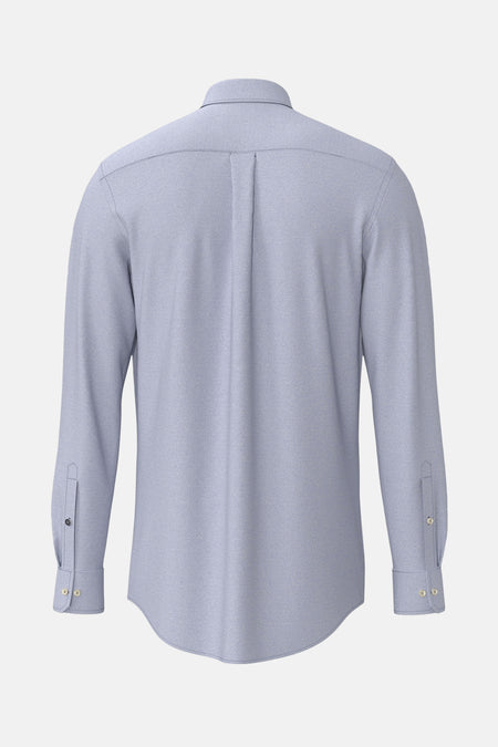 Blauw overhemd met lange mouwen van FYNCH-HATTON, achterkant, met knoopsluiting.