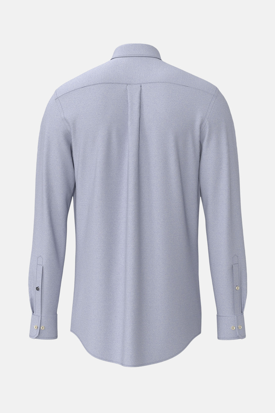 Blauw overhemd met lange mouwen van FYNCH-HATTON, achterkant, met knoopsluiting.