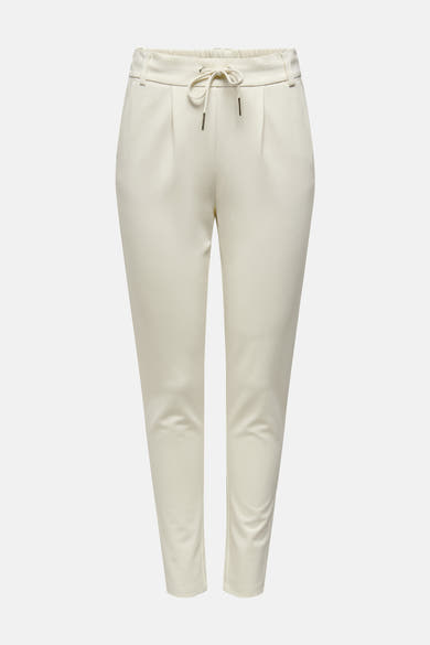 Ecru chino van ONLY® met trekkoord in de taille en plooien aan de voorkant.