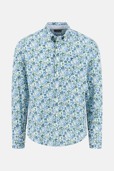 Multikleurig overhemd met lange mouwen van FYNCH-HATTON, met een all-over bloemenprint.