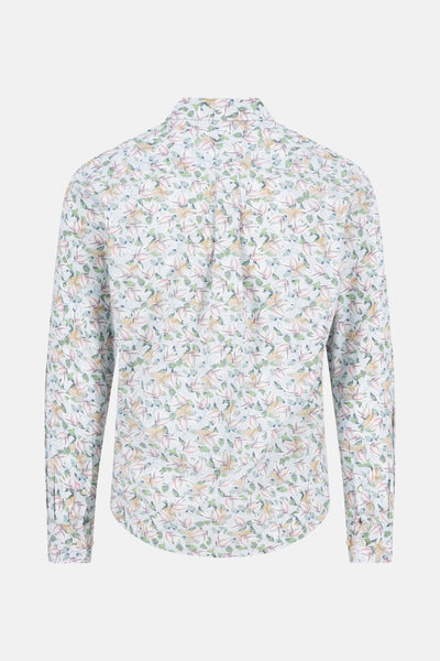 Chemise à manches longues rouge de FYNCH-HATTON avec motif fleuri.