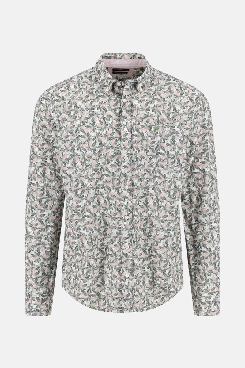 Chemise à manches longues multicolore de FYNCH-HATTON avec motif de feuilles.