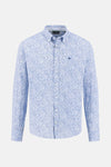 Chemise à manches longues bleue de FYNCH-HATTON, à motif imprimé sur toute la surface.