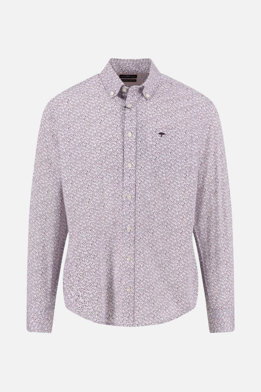 Chemise à manches longues rose de FYNCH-HATTON, avec un motif floral subtil et une coupe classique.