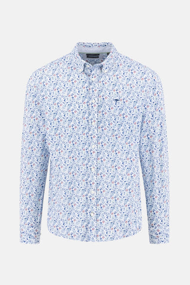 Chemise à manches longues bleue de FYNCH-HATTON avec imprimé floral.
