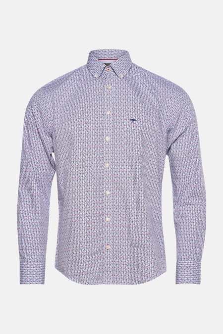 Chemise à manches longues multicolore de FYNCH-HATTON avec motif floral et coupe ajustée.