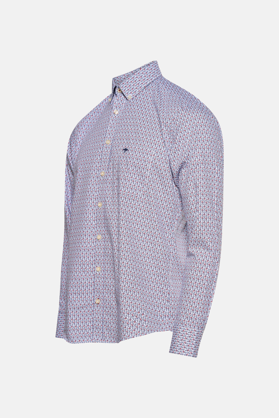 Chemise à manches longues multicolore de FYNCH-HATTON, motif floral all-over et coupe classique.