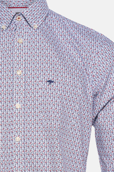 Chemise à manches longues multicolore de FYNCH-HATTON avec motif floral et fermeture boutonnée.