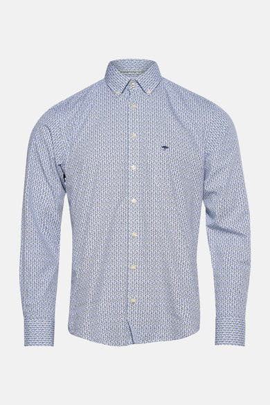 Multikleuren overhemd met lange mouwen van FYNCH-HATTON met all-over print, achterzijde.