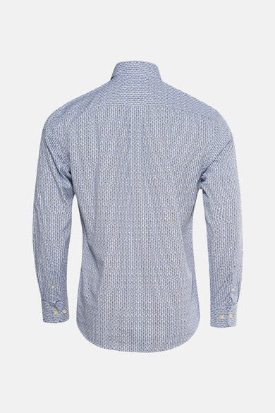 Chemise à manches longues multicolore de FYNCH-HATTON avec motif imprimé sur l'ensemble, vue de dos.

