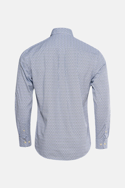 Chemise à manches longues multicolore de FYNCH-HATTON avec motif imprimé sur l'ensemble, vue de dos.
