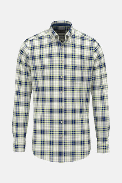 Chemise à manches longues multicolore de FYNCH-HATTON à motif carreaux.