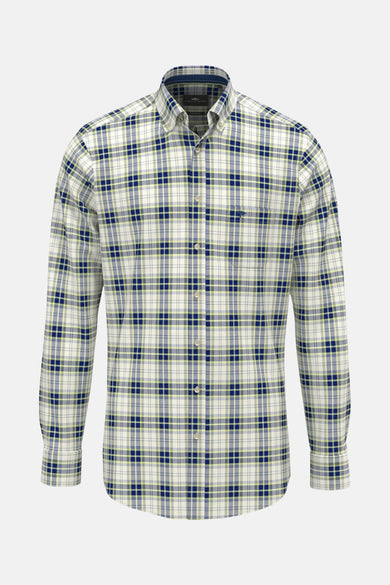 Chemise à manches longues multicolore de FYNCH-HATTON à motif carreaux.