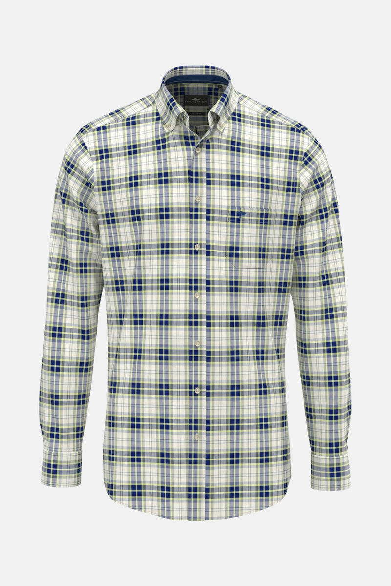 Chemise à manches longues multicolore de FYNCH-HATTON à motif carreaux.