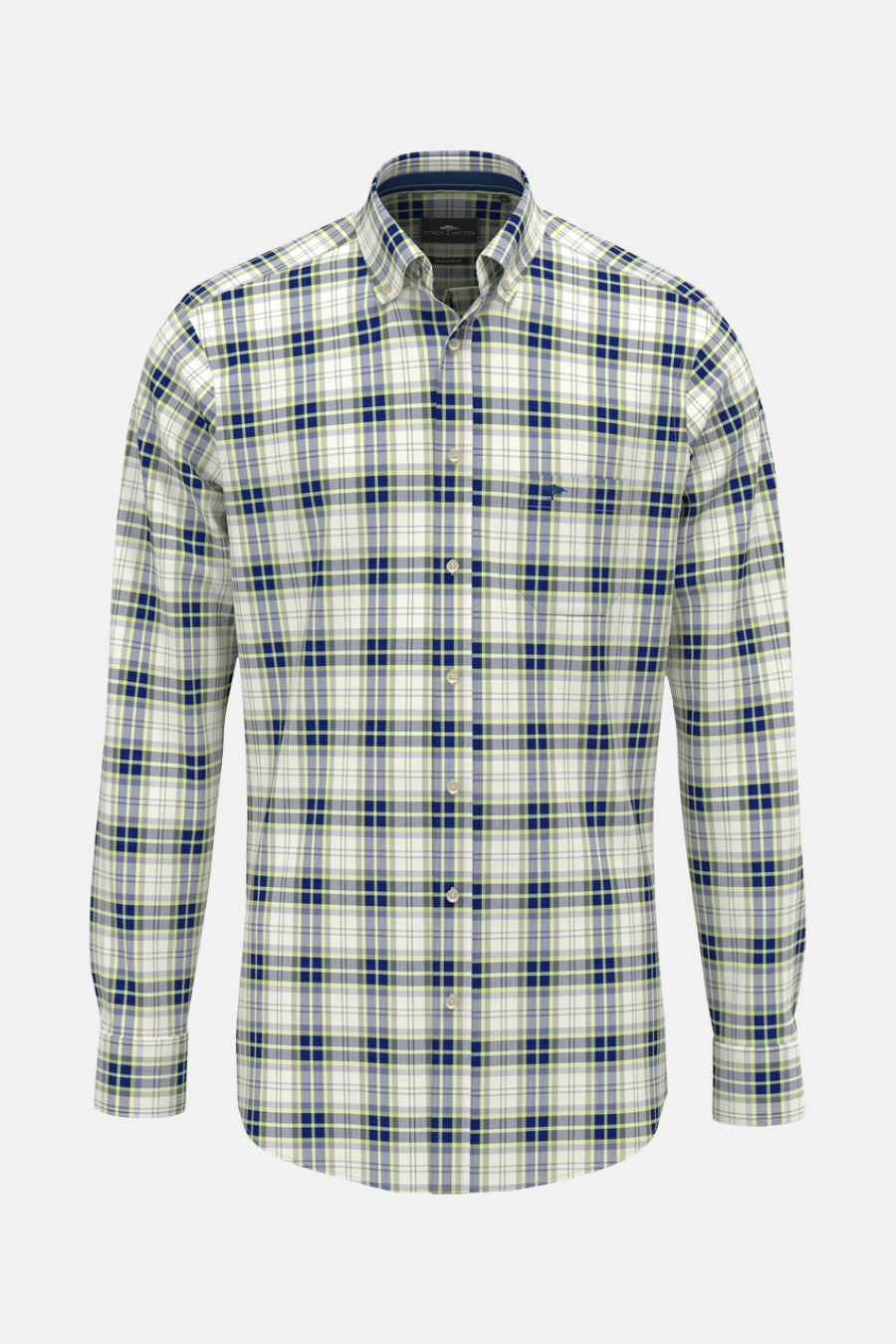 Chemise à manches longues multicolore de FYNCH-HATTON à motif carreaux.