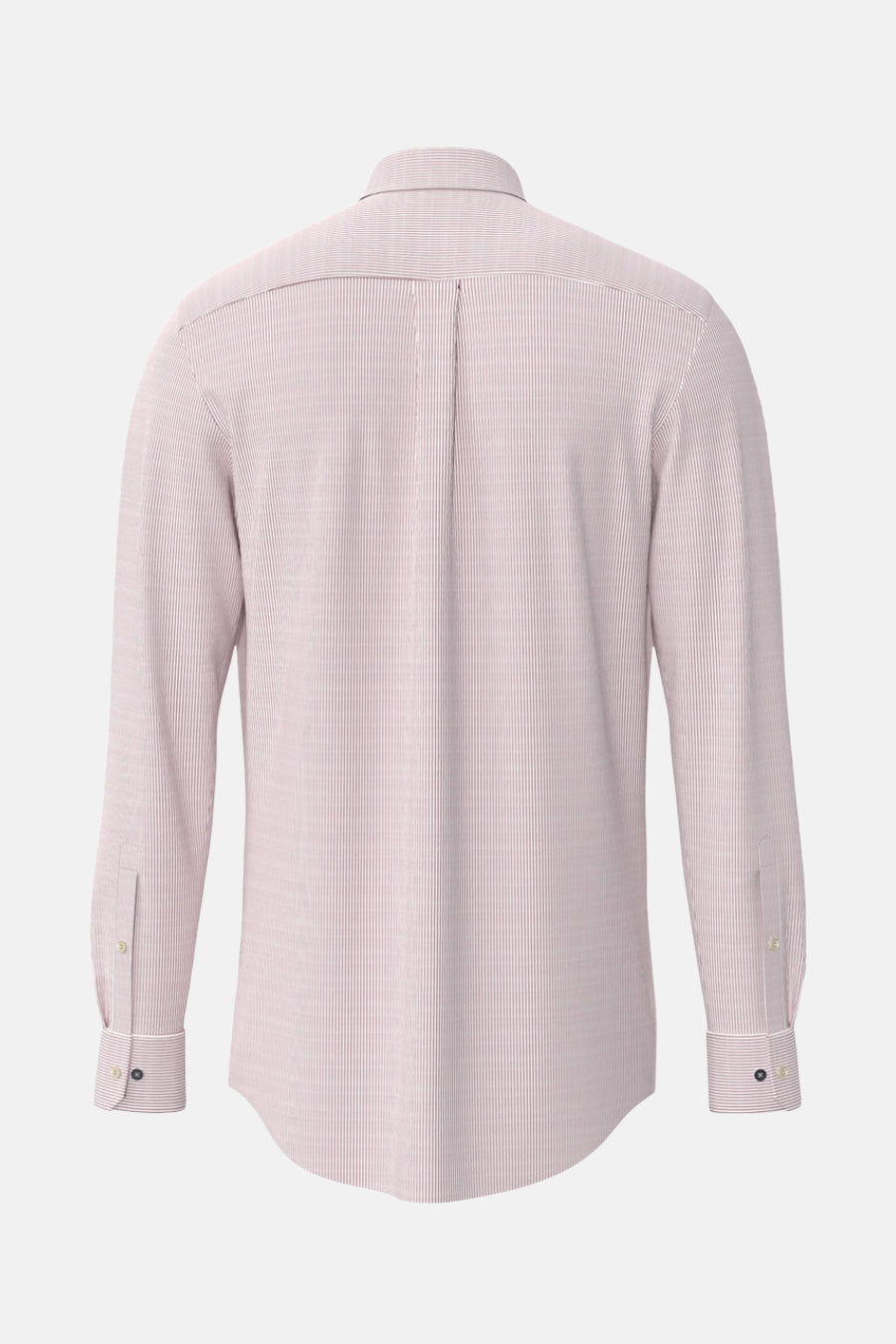 Chemise à manches longues rouge par FYNCH-HATTON, rayures verticales, vue arrière.