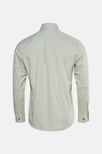 Groen overhemd met lange mouwen van FYNCH-HATTON, achterkant, met manchetdetails.