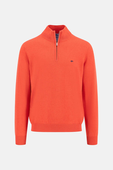 Pull met rolkraag - rood