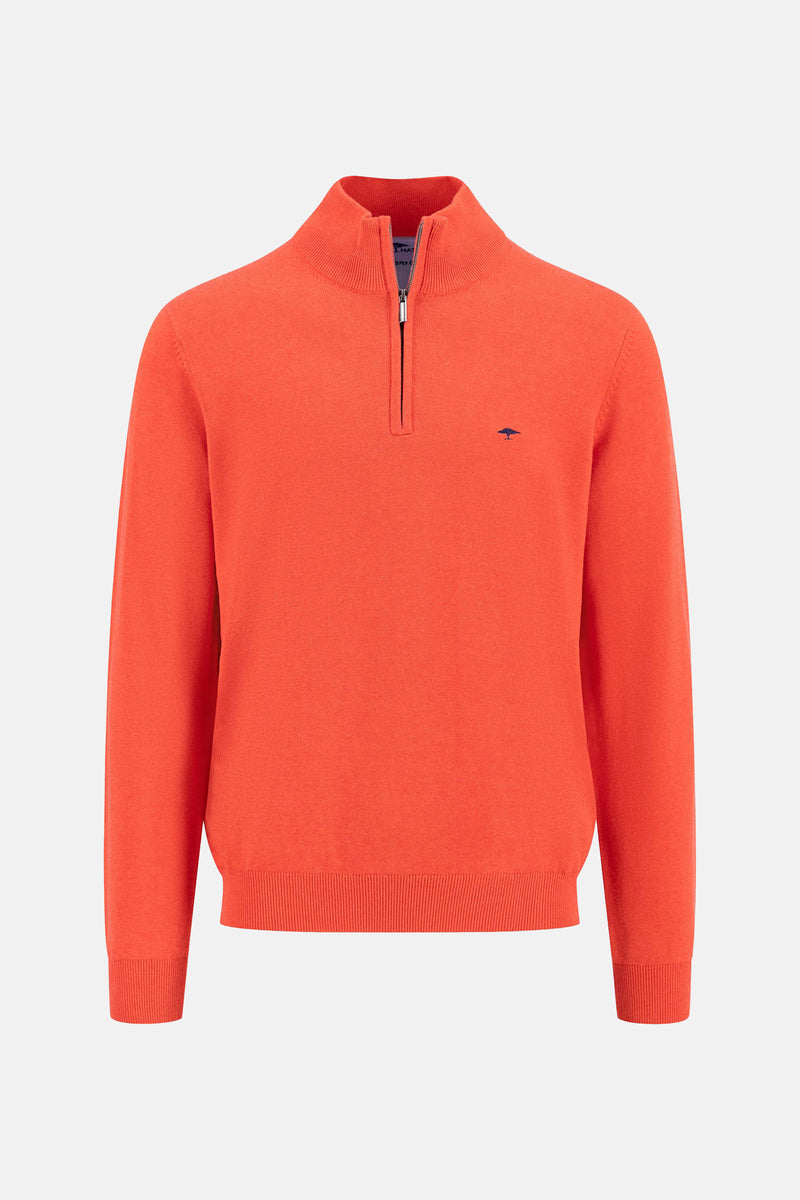 Pull met rolkraag - rood