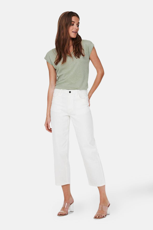 Top uni manches courtes Beige - ONLY®