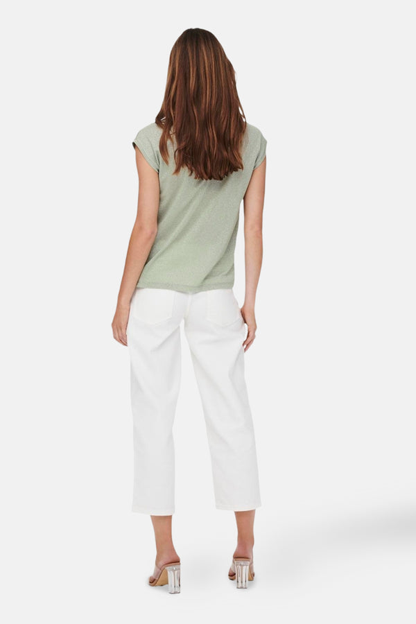 Top uni manches courtes Beige - ONLY®