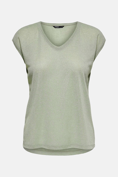 Top uni manches courtes Beige - ONLY®