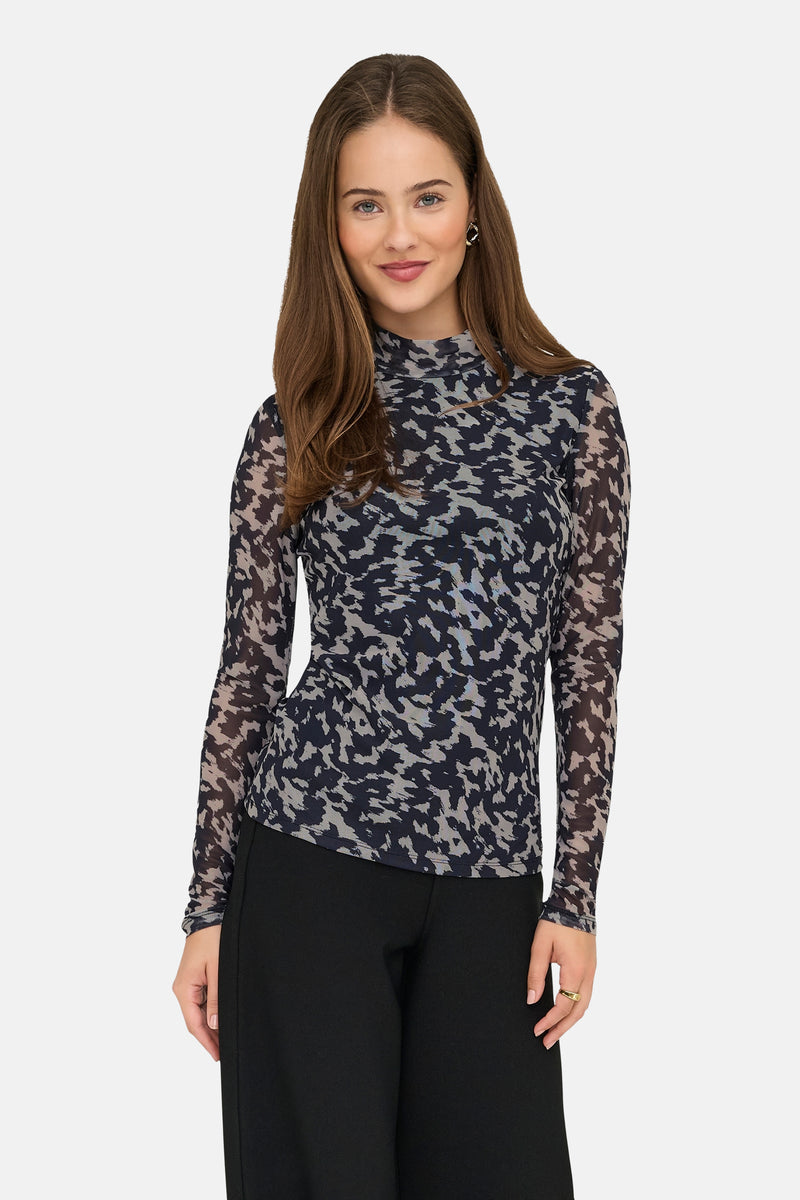 Pull met rolkraag - multicolor