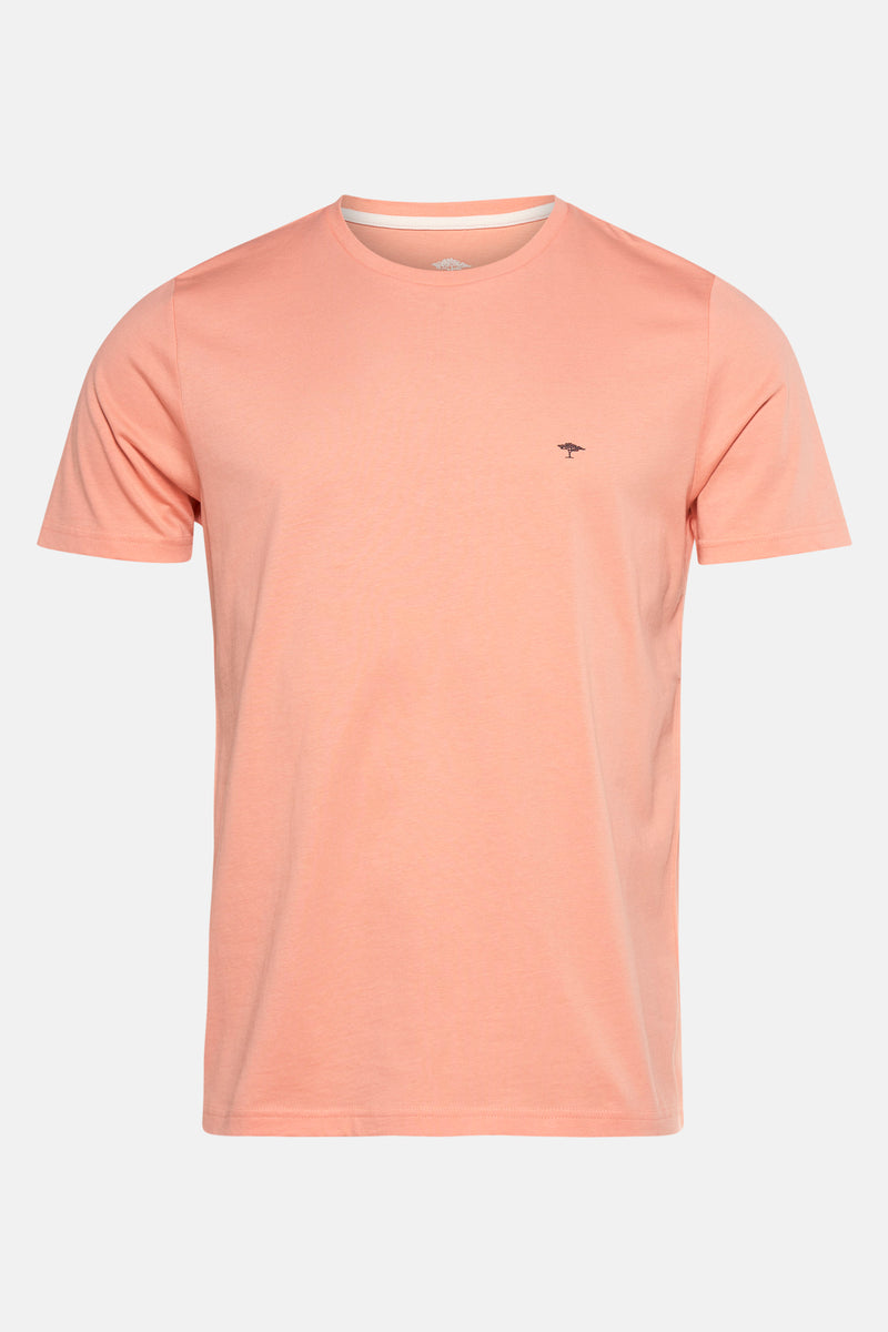 T-shirt à manches courtes pêche de FYNCH-HATTON avec un petit motif brodé.