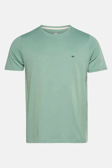 T-shirt à manches courtes vert de FYNCH-HATTON, avec un petit logo arbre sur la poitrine.