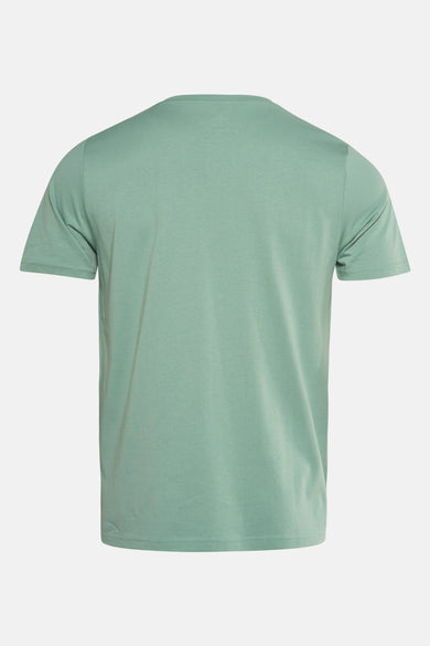 T-shirt à manches courtes vert de FYNCH-HATTON, vue arrière, sur fond blanc.
