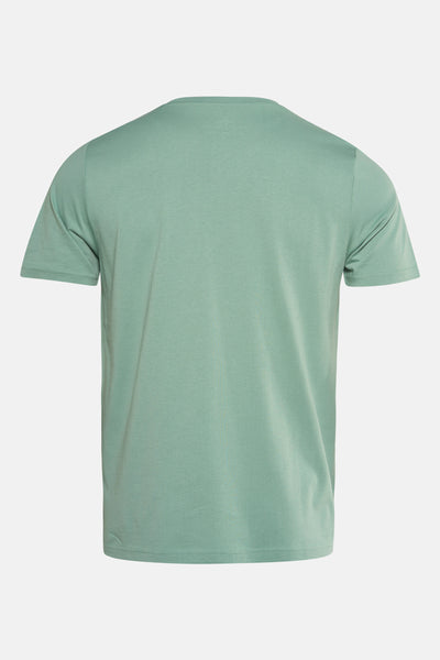 T-shirt à manches courtes vert de FYNCH-HATTON, vue arrière, sur fond blanc.