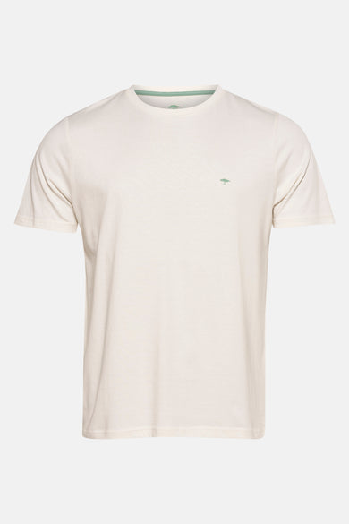 Wit T-shirt met korte mouwen van FYNCH-HATTON, van achteren gezien, op een effen achtergrond.