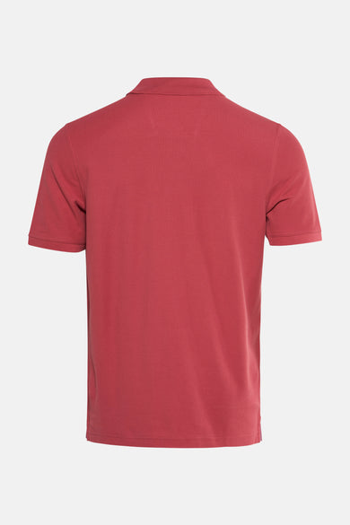 Bordeaux poloshirt met korte mouwen van FYNCH-HATTON, zichtbare pique textuur en klassieke pasvorm.